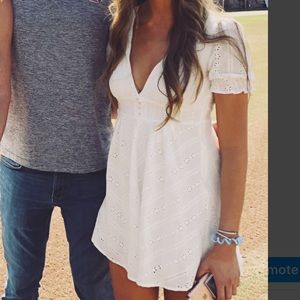 Babydoll a line sundress white